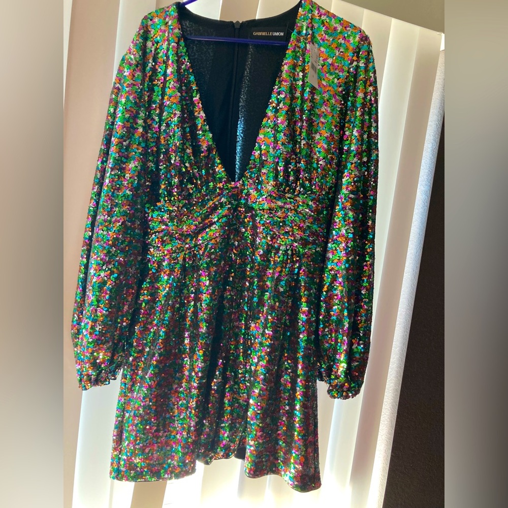 Gabrielle Union Sequin Romper Dress